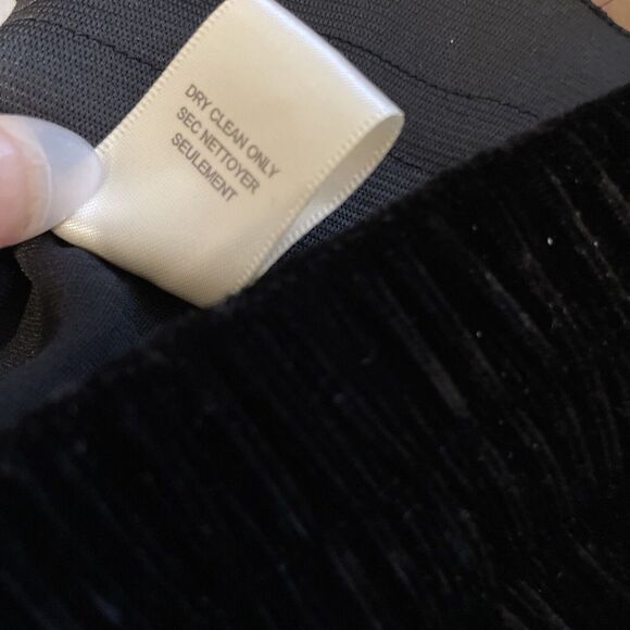 Rebecca Taylor Velvet Mini Skirt Womens‎ Size 2 Silk Piping Black - Picture 6 of 9